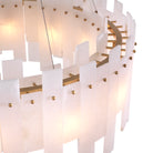 Chandelier Pizzorni antique brass finish alabaster by Eichholtz