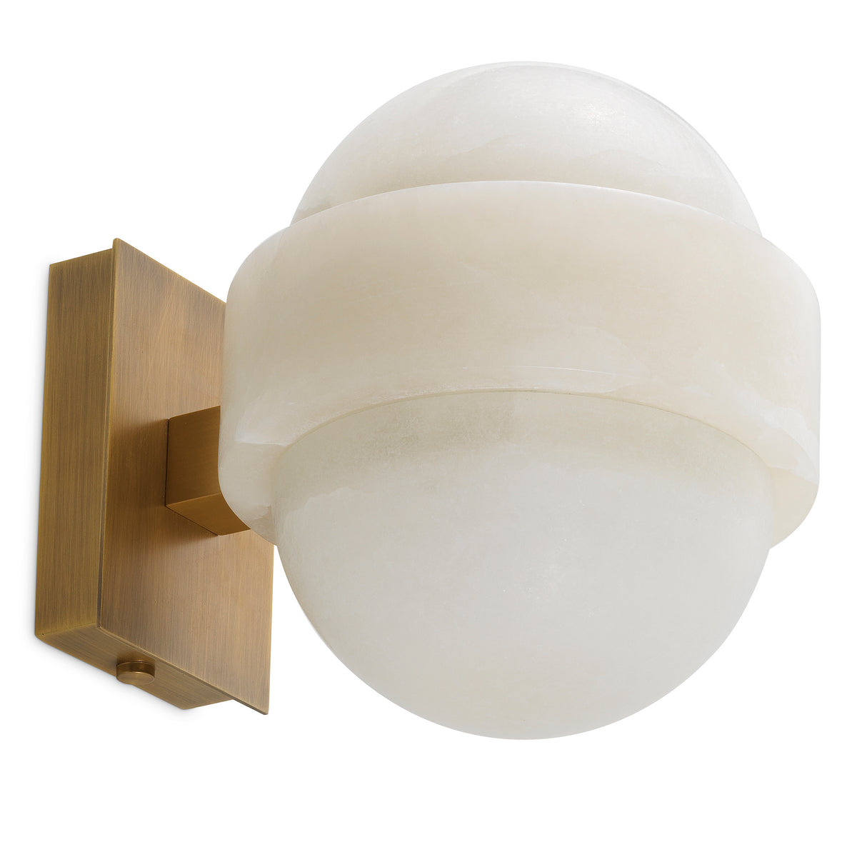 Wall Lamp Icarus antique brass finish alabaster by Eichholtz