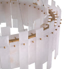 Chandelier Pizzorni antique brass finish alabaster by Eichholtz