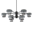 CDJ Chandelier Andromeda bronze highlight finish smoke glass by Eichholtz