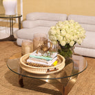 Tray Vimini L natural rattan by Eichholtz