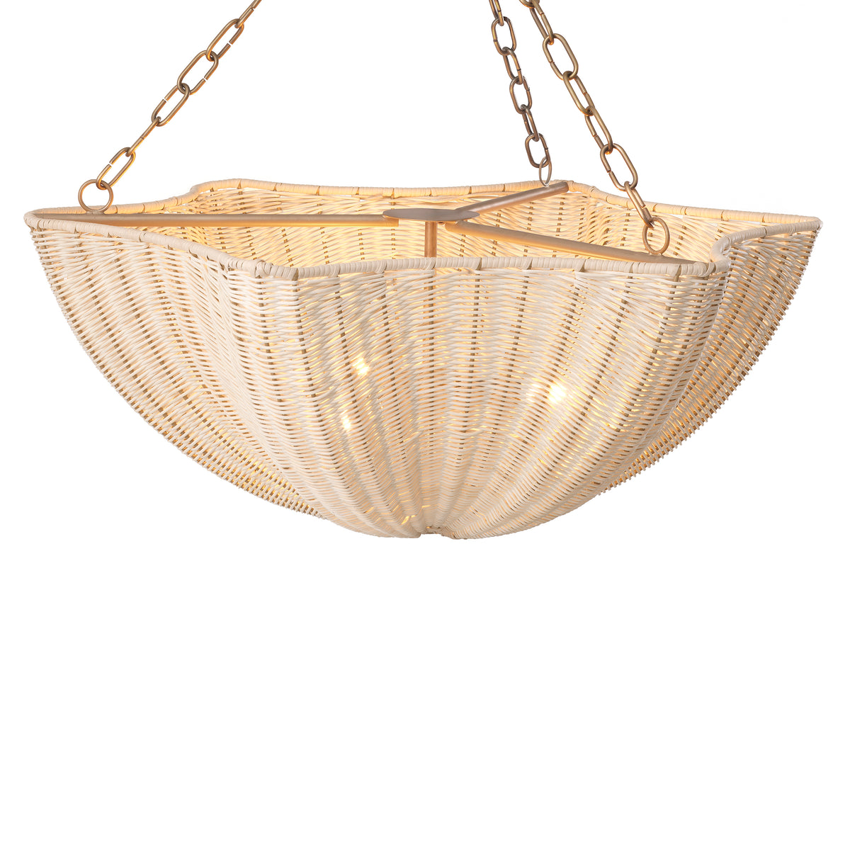 Chandelier Los Palmos natural rattan by Eichholtz