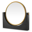 Table Mirror Vivaldi vintage brass finish black marble by Eichholtz