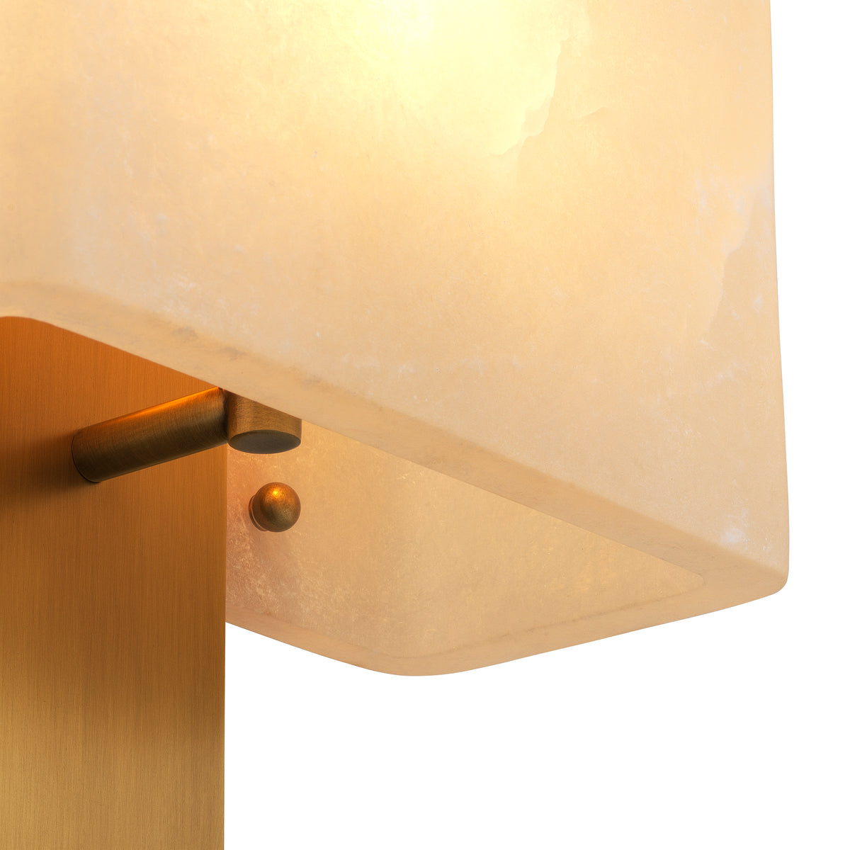 CDJ Wall Lamp Melbourne antique brass finish alabaster by Eichholtz