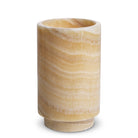 Tealight holder Leonidas yellow onyx set of 3 by Eichholtz