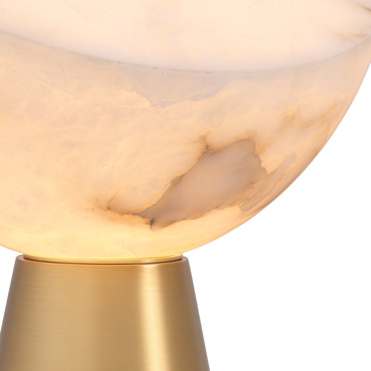 Table lamp Chamonix antique brass finish alabaster by Eichholtz