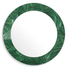 Mirror Cassara straw marquetry green by Eichholtz