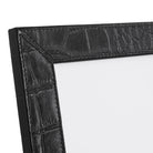 Picture Frame Scaleo croco embossed black leather set of 2 by Eichholtz