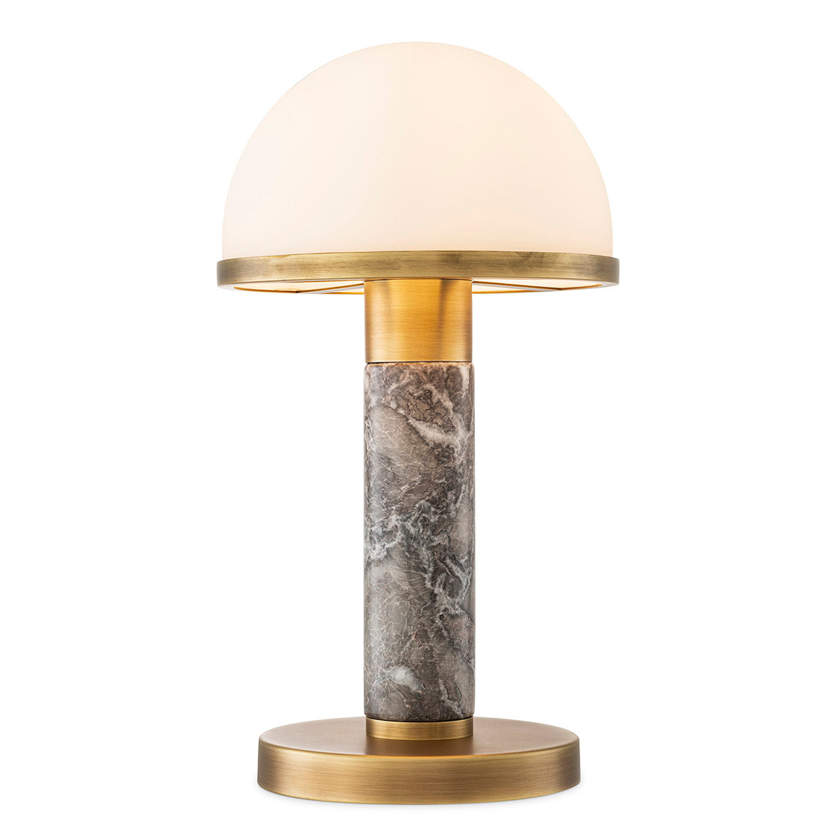 Table Lamp Ziegèl antique brass finish grey marble by Eichholtz