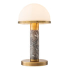 Table Lamp Ziegèl antique brass finish grey marble by Eichholtz
