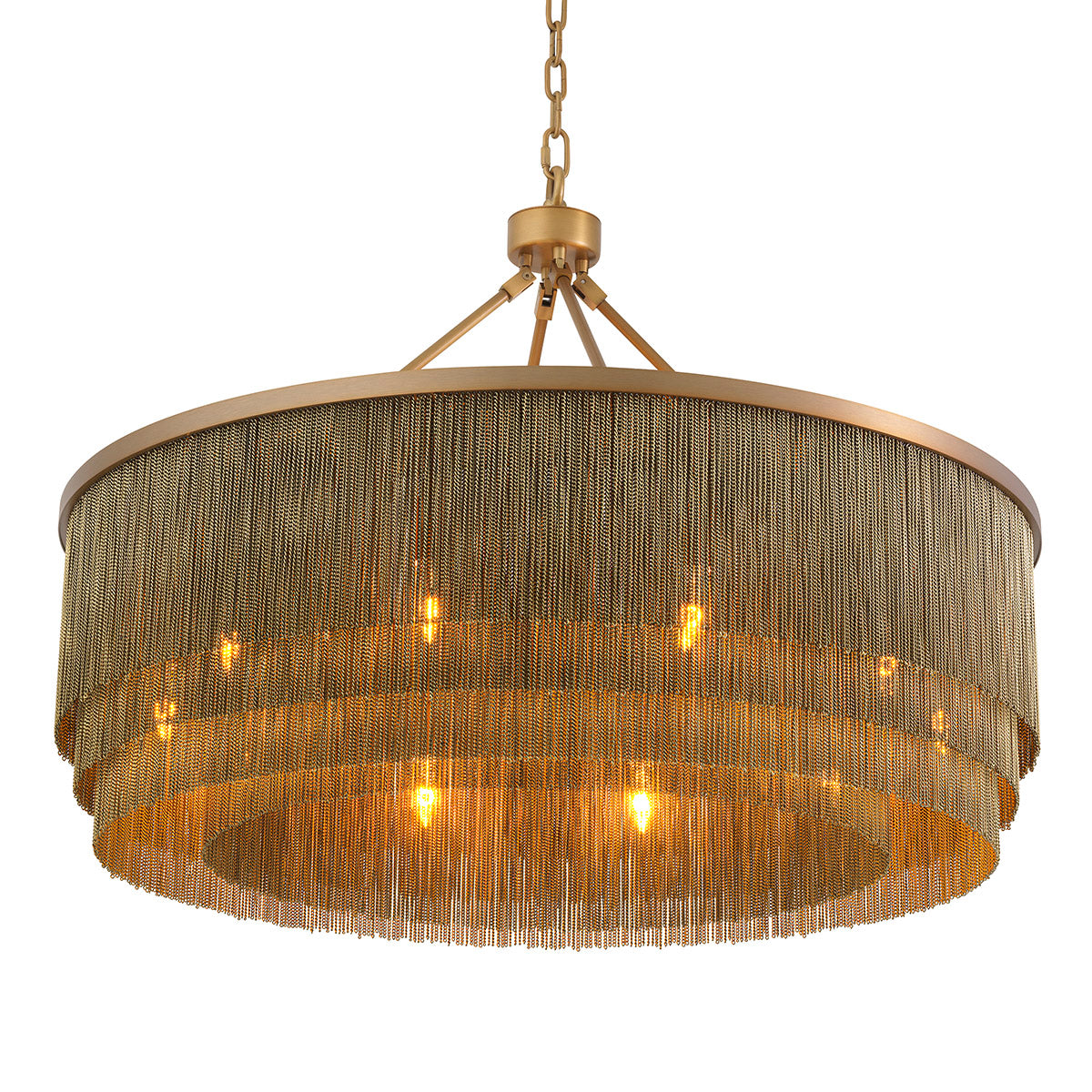 Chandelier Tissot L antique brass finish by Eichholtz