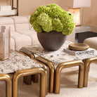 Vase Bayly stone finish glass by Eichholtz