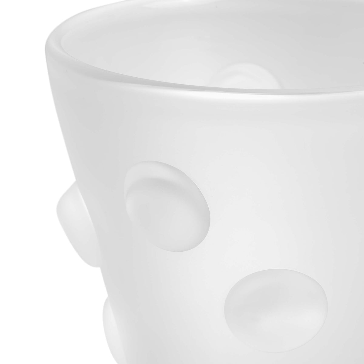 Vase Evander frosted white glass by Eichholtz