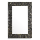 Mirror Belmont straw marquetry charcoal by Eichholtz