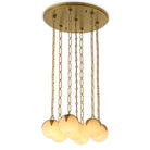 CDJ Chandelier Alesa L antique brass finish alabaster by Eichholtz
