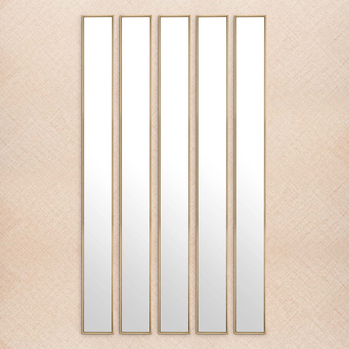 Mirror Redondo brushed brass finish 20 x 200 cm by Eichholtz