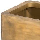 Planter Jasper square high vintage brass finish 70 x 70 x H. 100 cm by Eichholtz