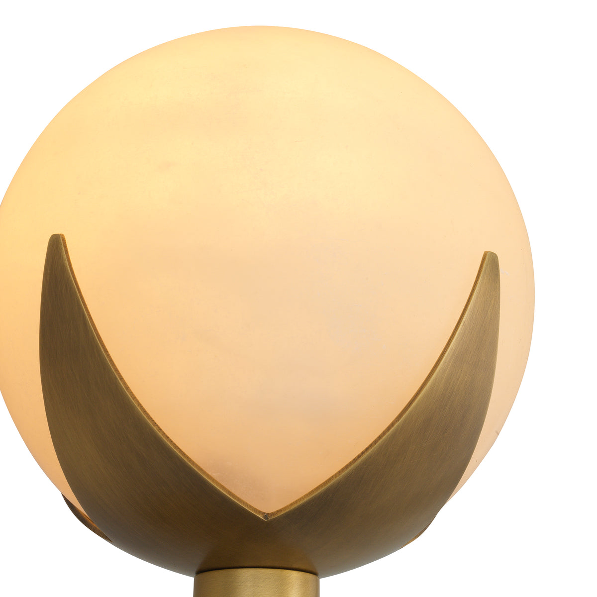 CDJ Wall Lamp Alesa Single antique brass finish alabaster by Eichholtz