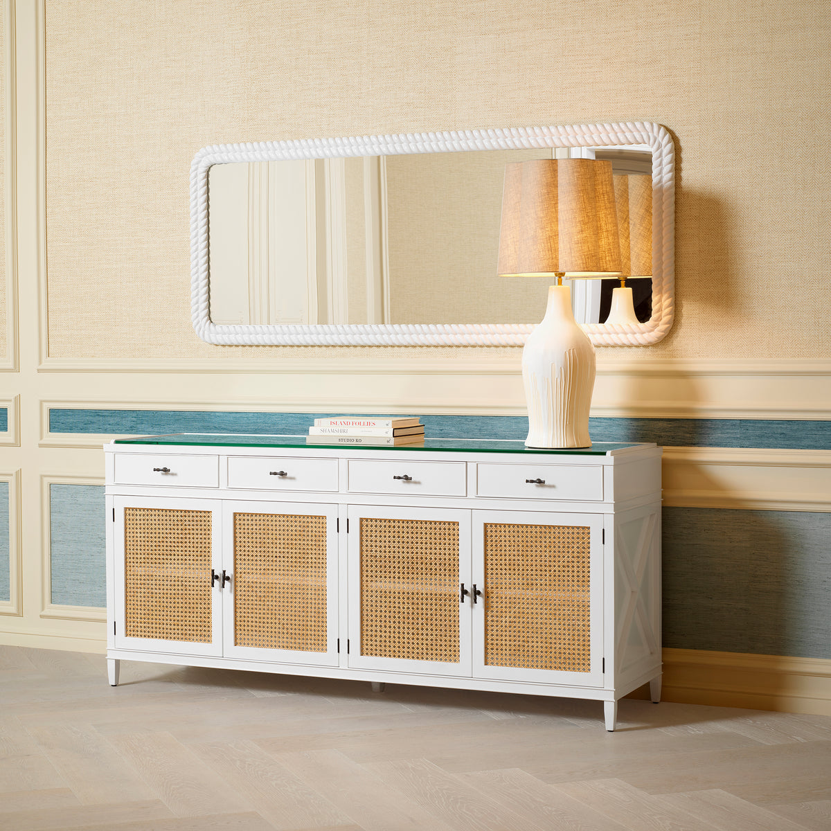 Mirror Viviana white finish by Eichholtz