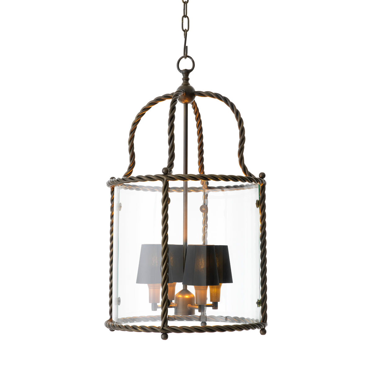 Pendant Preston bronze highlight finish incl black shades by Eichholtz