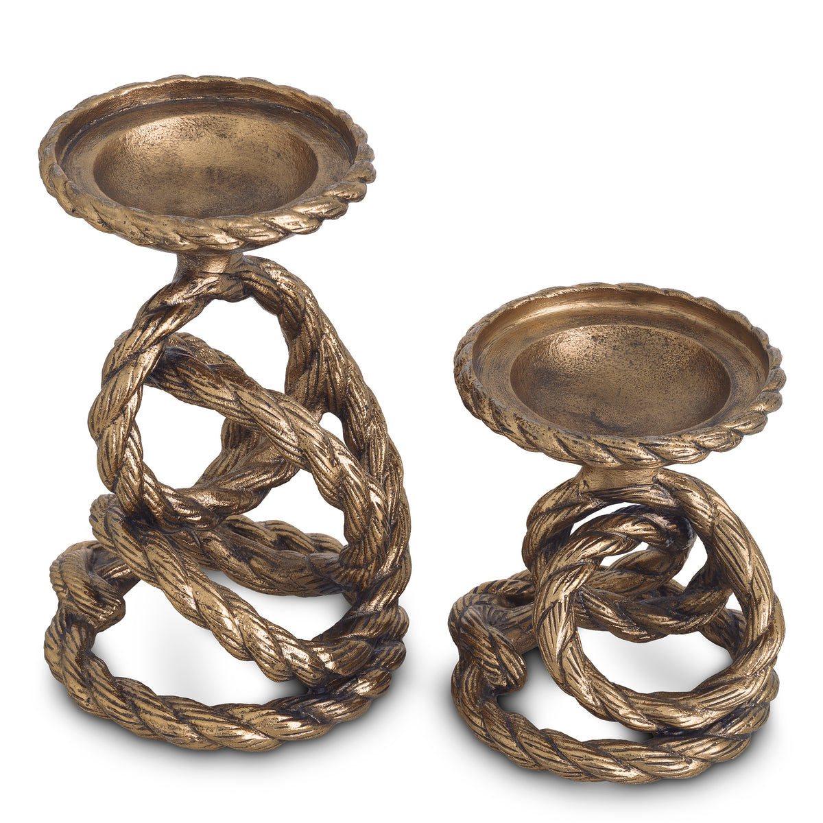 Candle Holder Corwyn antique brass set of 2 by Eichholtz
