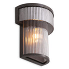CDJ Wall Lamp Andromeda bronze highlight finish smoke glass by Eichholtz
