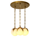 CDJ Chandelier Alesa S antique brass finish alabaster by Eichholtz