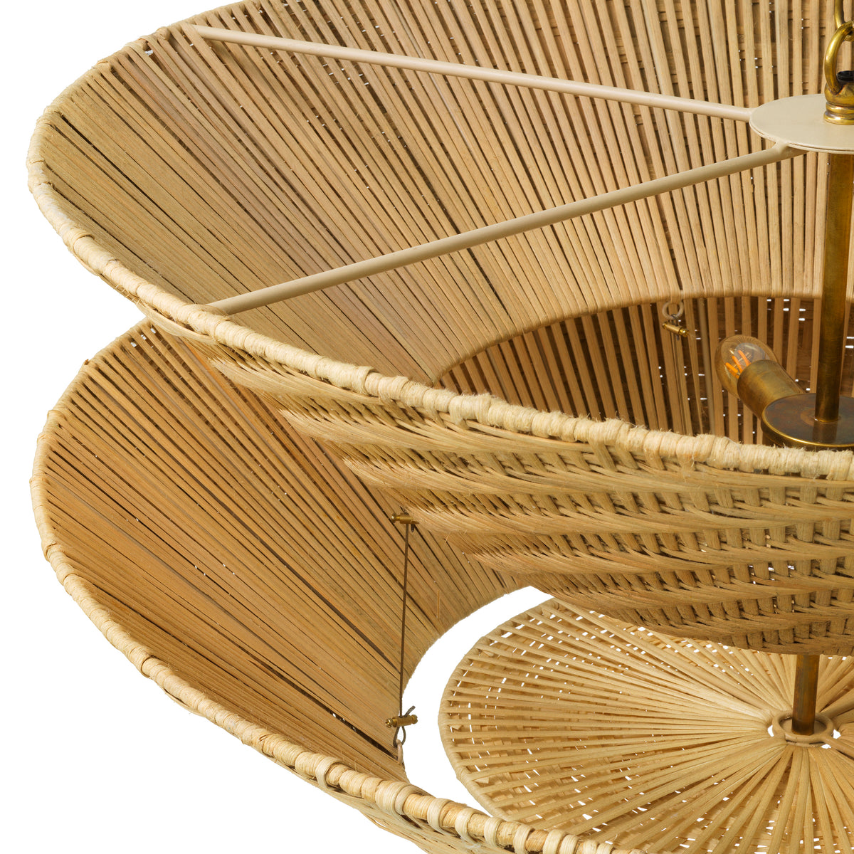Chandelier Tavira natural rattan by Eichholtz