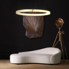 Chandelier Sankt Gallen L bronze highlight finish alabaster by Eichholtz