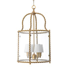 Pendant Preston vintage brass finish incl white shades by Eichholtz