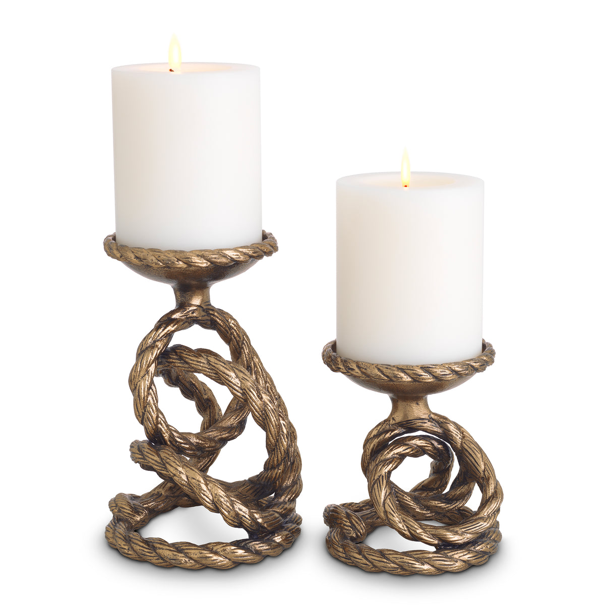 Candle Holder Corwyn antique brass set of 2 by Eichholtz