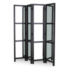 Folding Screen Jacques classic black finish antique mirror glass by Eichholtz