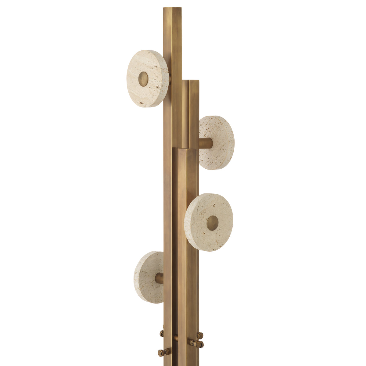 Coatrack Amadora vintage brass finish travertine by Eichholtz