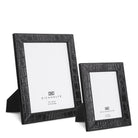 Picture Frame Scaleo croco embossed black leather set of 2 by Eichholtz