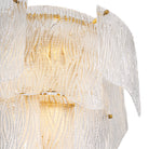 Chandelier Asinara S clear textured glass by Eichholtz