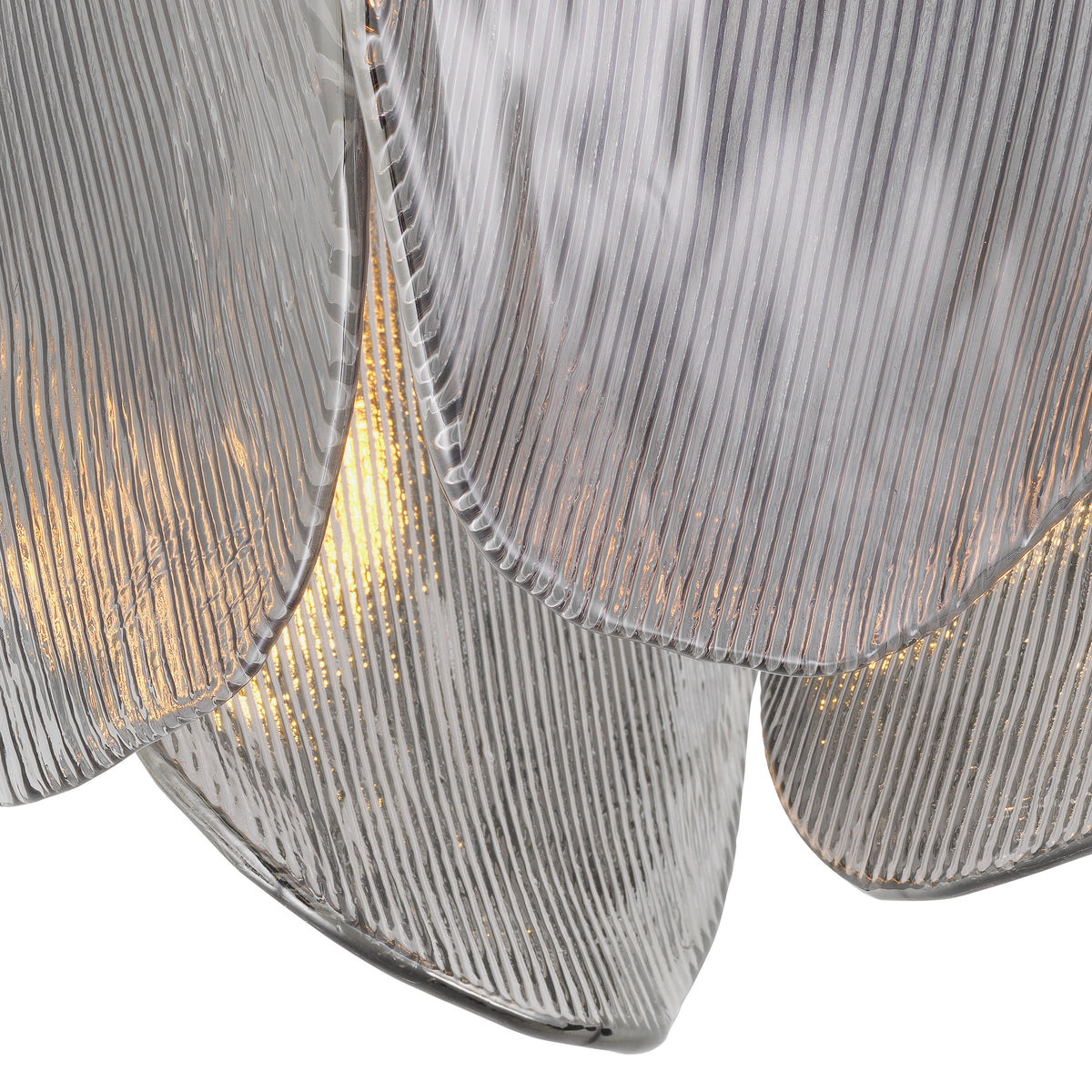 Chandelier Hibis S bronze finish smoke glass by Eichholtz