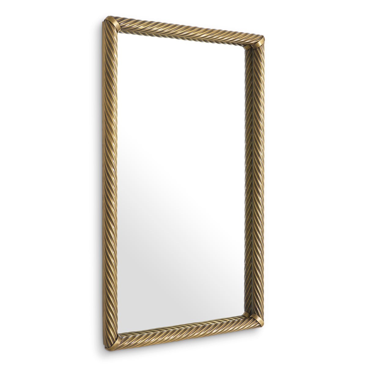 Mirror Salvi rectangular vintage brass finish by Eichholtz