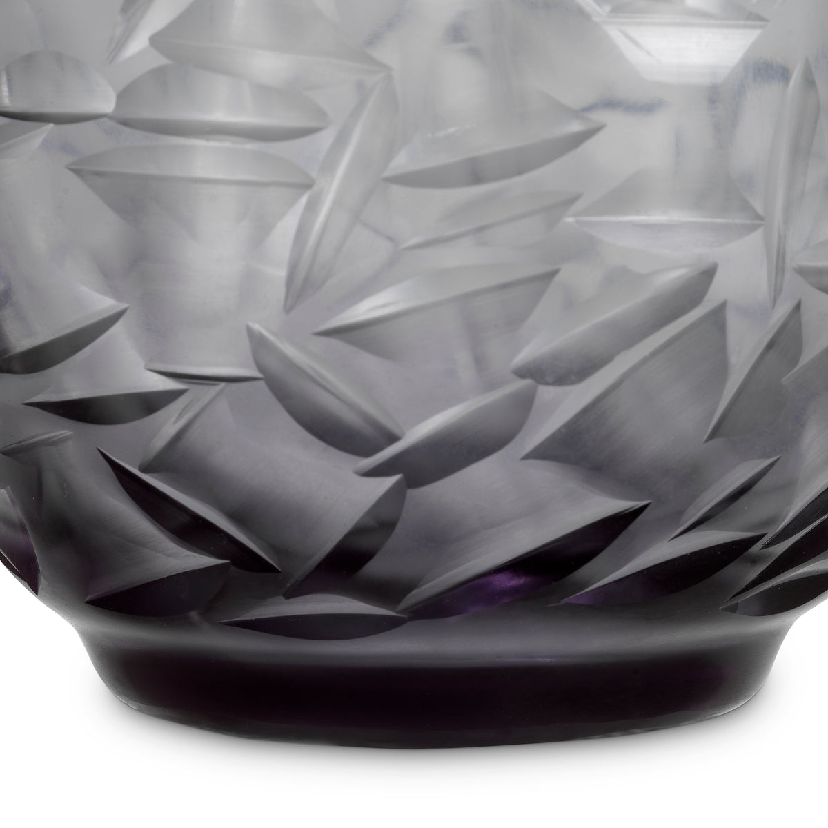 Vase Hadleigh grey color glass by Eichholtz