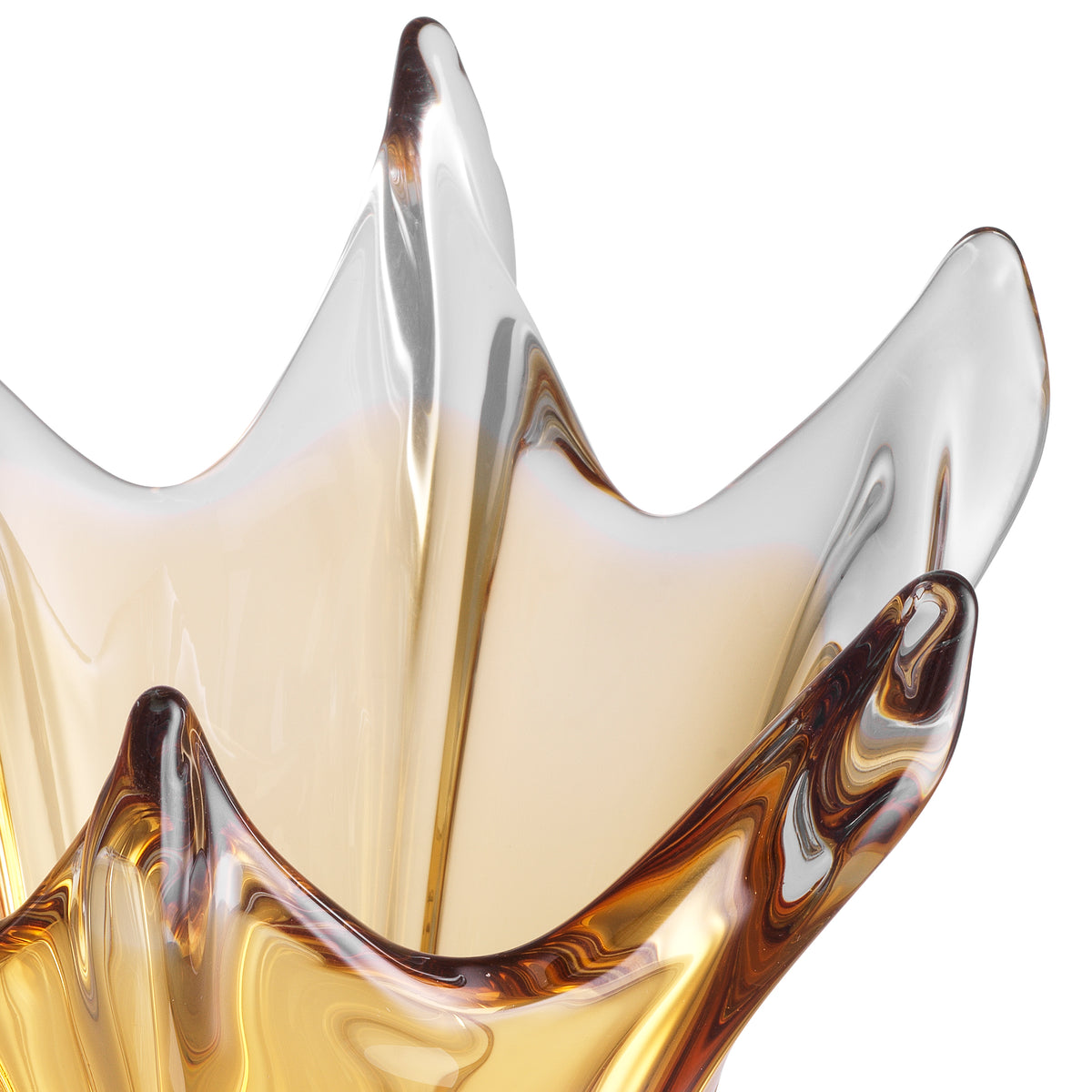 Vase Sutter yellow glass by Eichholtz
