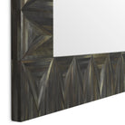 Mirror Belmont straw marquetry charcoal by Eichholtz