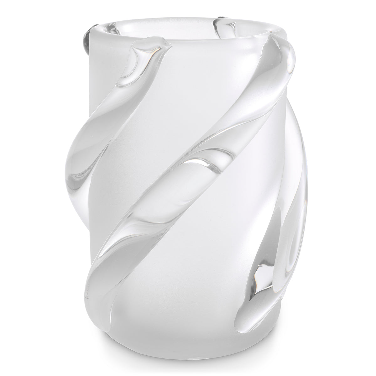 Vase Celestino S frosted white glass by Eichholtz