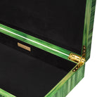 Box Harvard straw marquetry green by Eichholtz