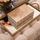 Tray Salvi Rectanguar L vintage brass finish by Eichholtz