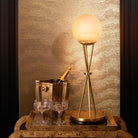 CDJ Table Lamp Izzy antique brass finish alabaster by Eichholtz