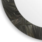 Mirror Cassara straw marquetry charcoal by Eichholtz