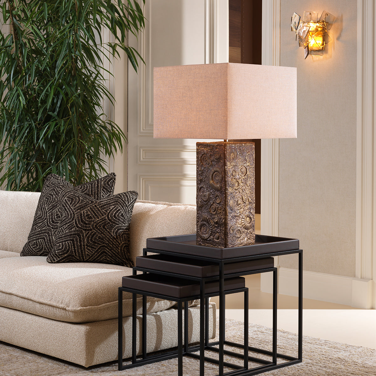 Cushion Camari L black by Eichholtz