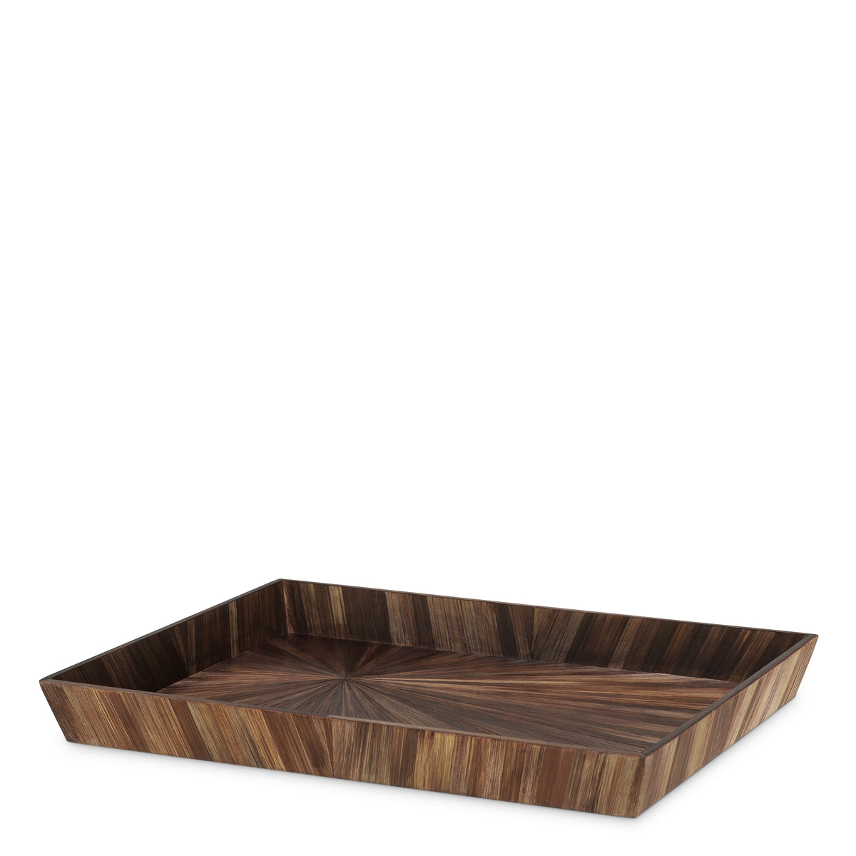 Desk Tray Harvard L straw marquetry brown by Eichholtz