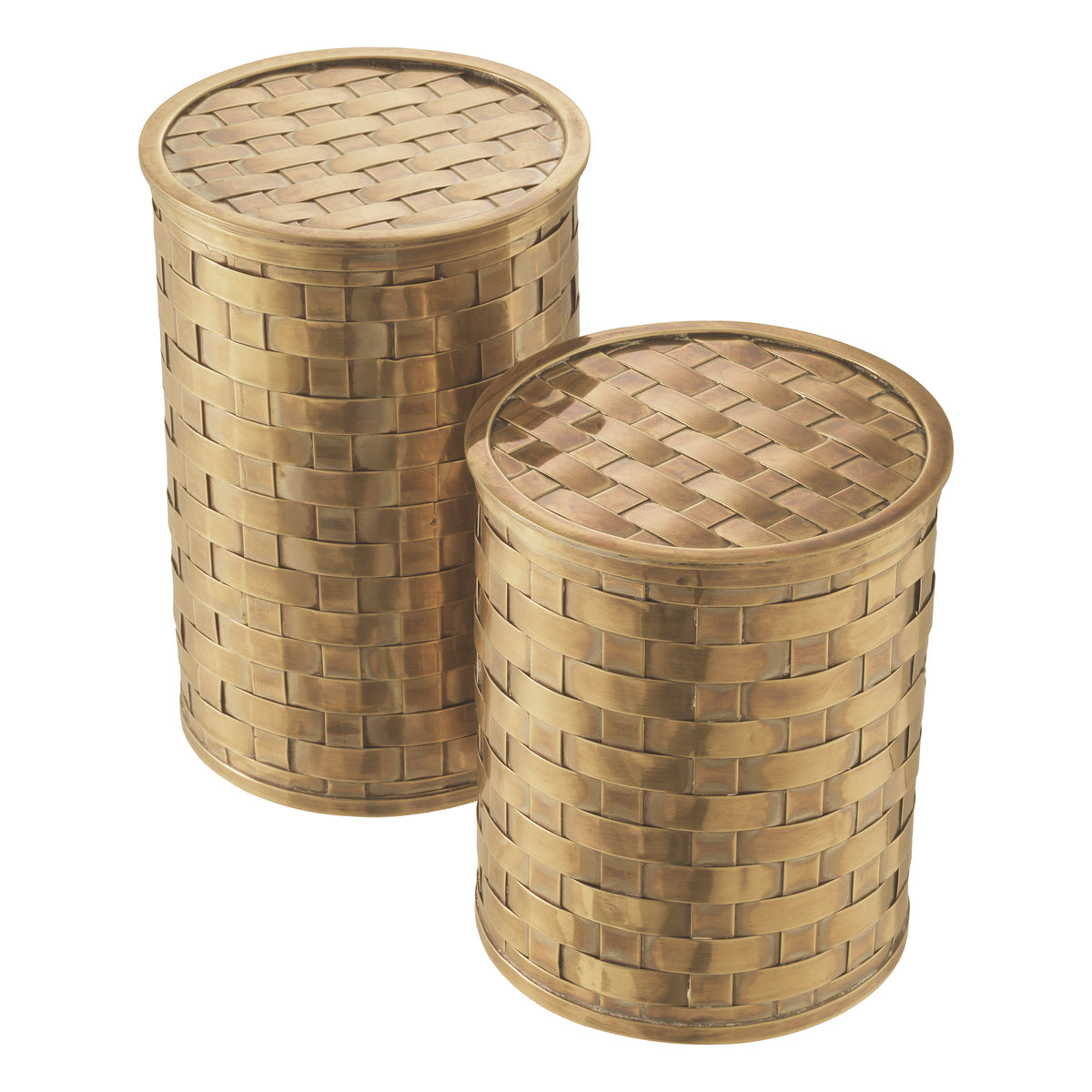 Box Lausanne vintage brass finish set of 2 by Eichholtz