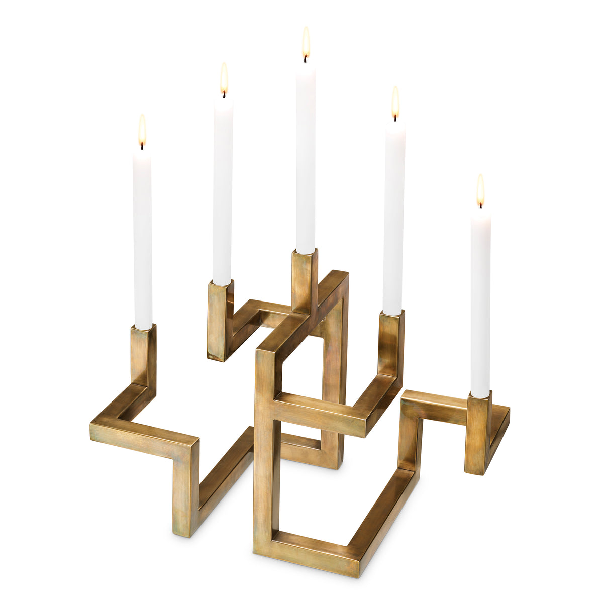Candle Holder Skyline vintage brass finish by Eichholtz