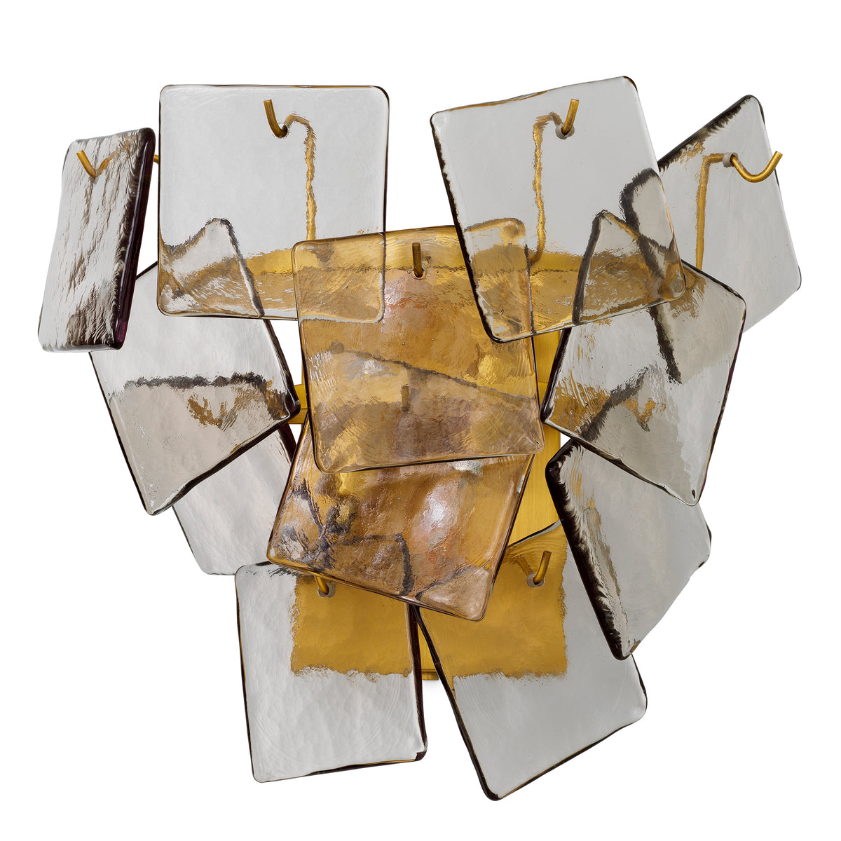 Wall Lamp Biltmore antique brass finish light smoke glass by Eichholtz